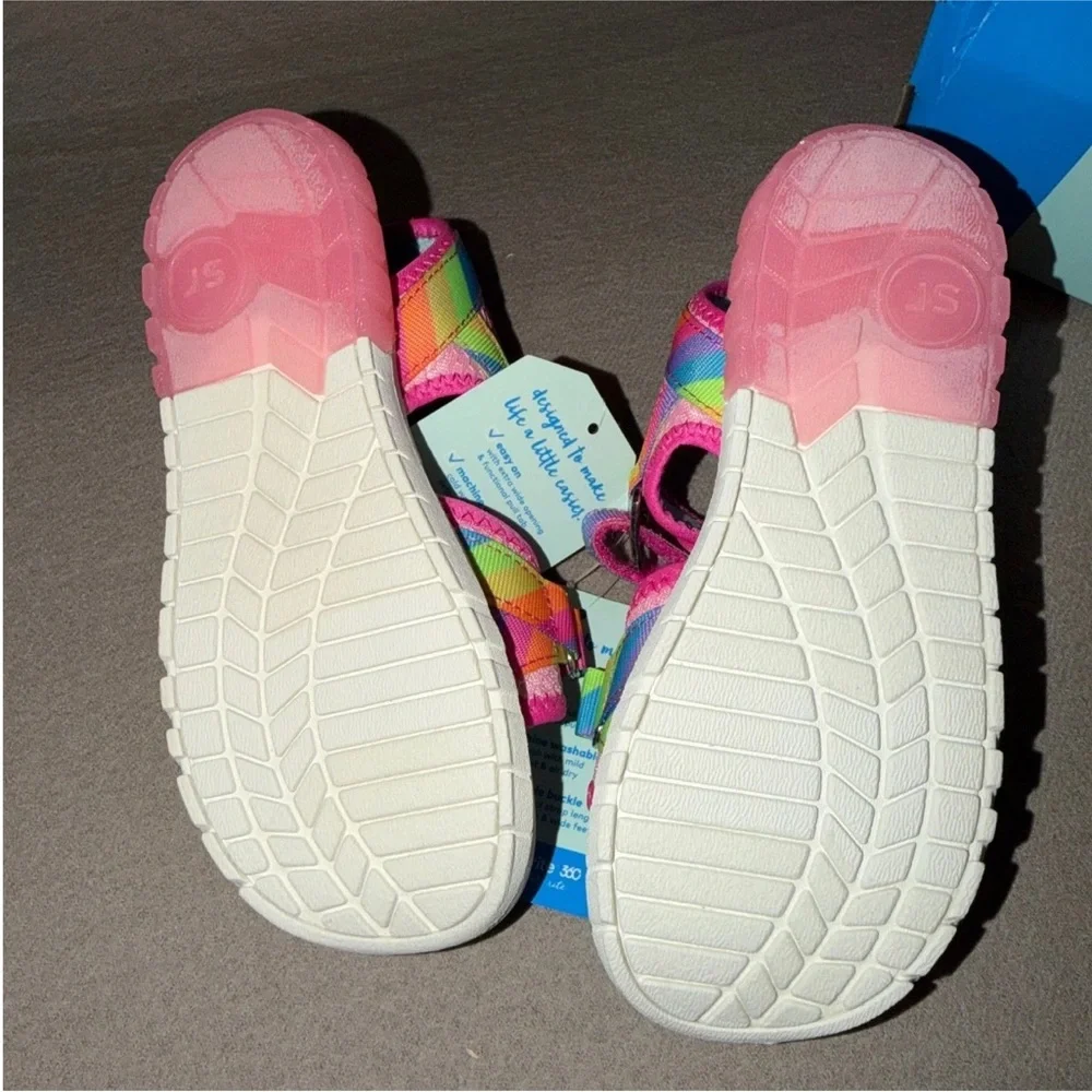 Stride Rite 360 Sevita Girls' Light-Up Sandals Rainbow, Size 13 New with tags